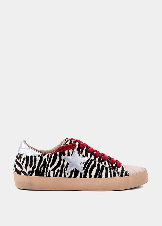 Sasha Powder Blue Sneakers - ZEBRA HAIR | SHUSHOP