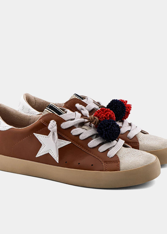Peggy Camel Star Sneaker | Women's Fashion Sneakers - CAMEL | SHUSHOP