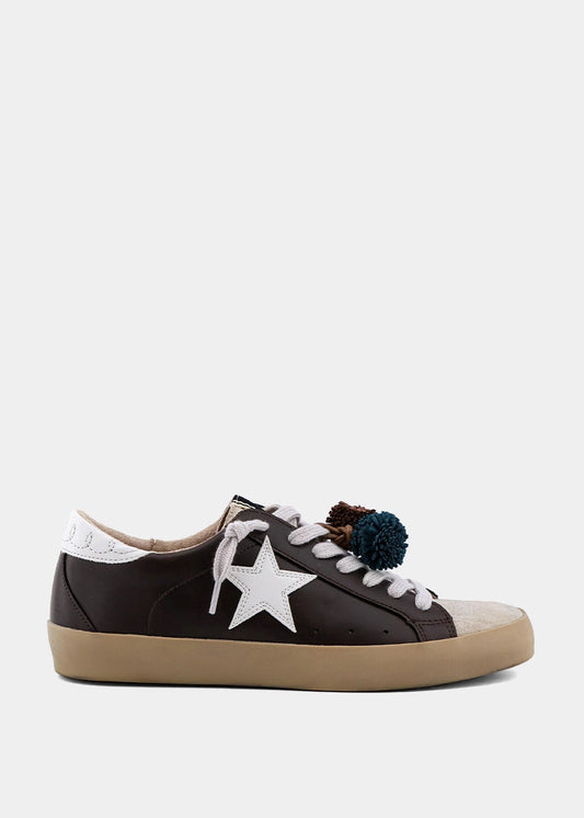 Peggy Brown Star Sneaker | Women's Fashion Sneakers - BROWN | SHUSHOP