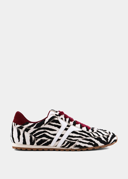 Sarah Zebra Hair Sneaker - Retro Low Top - ZEBRA HAIR | SHUSHOP