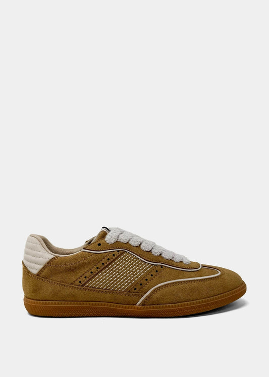 Sophie Camel Suede Sneaker - Retro Low Top - CAMEL SUEDE | SHUSHOP