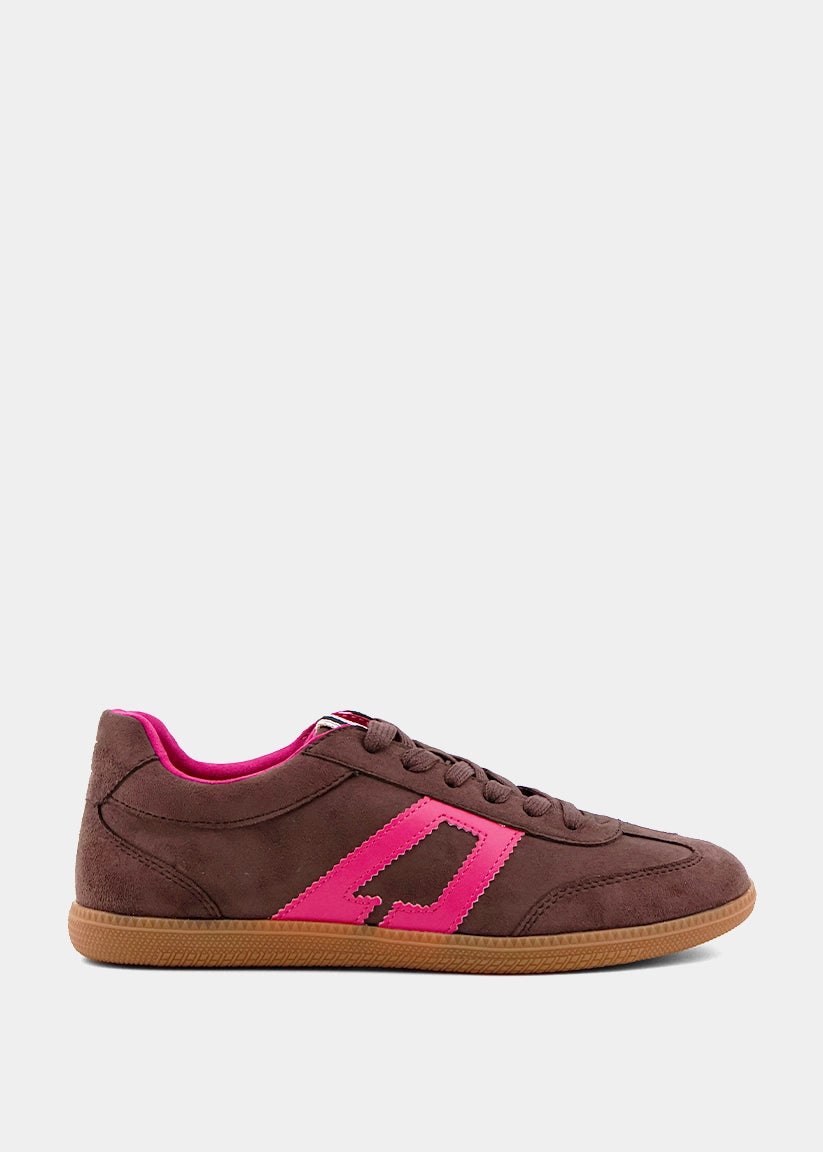 Saffron Brown Sneaker - Retro Gum Sole Low Top - BROWN | SHUSHOP
