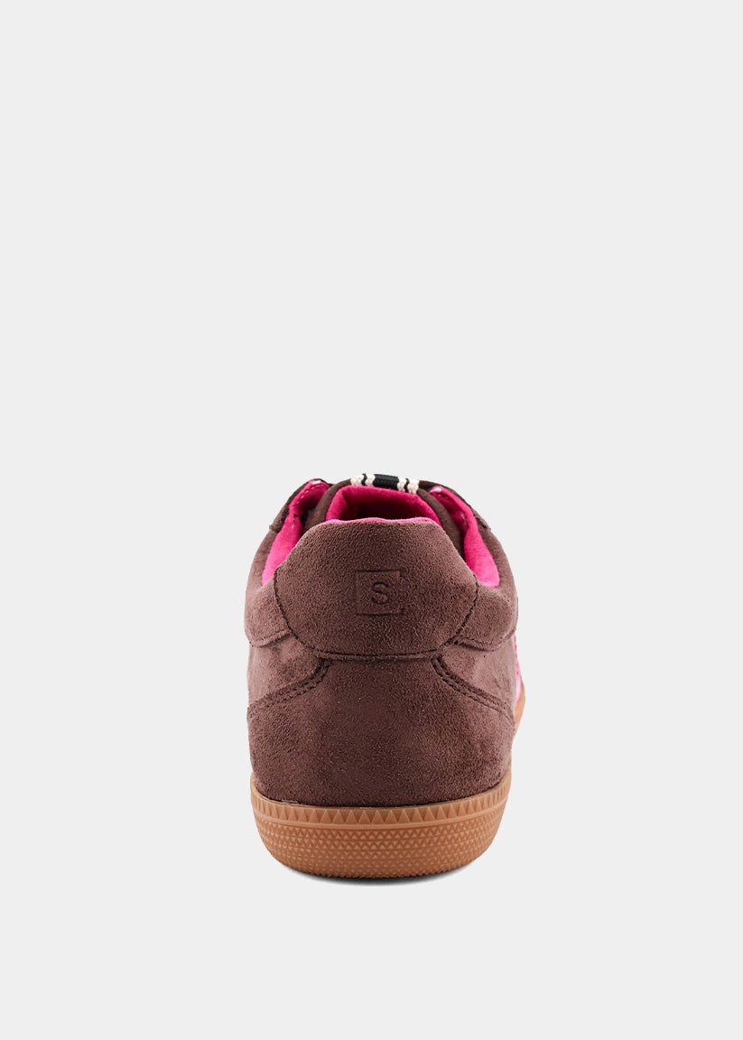 Saffron Brown Sneaker - Retro Gum Sole Low Top - BROWN | SHUSHOP