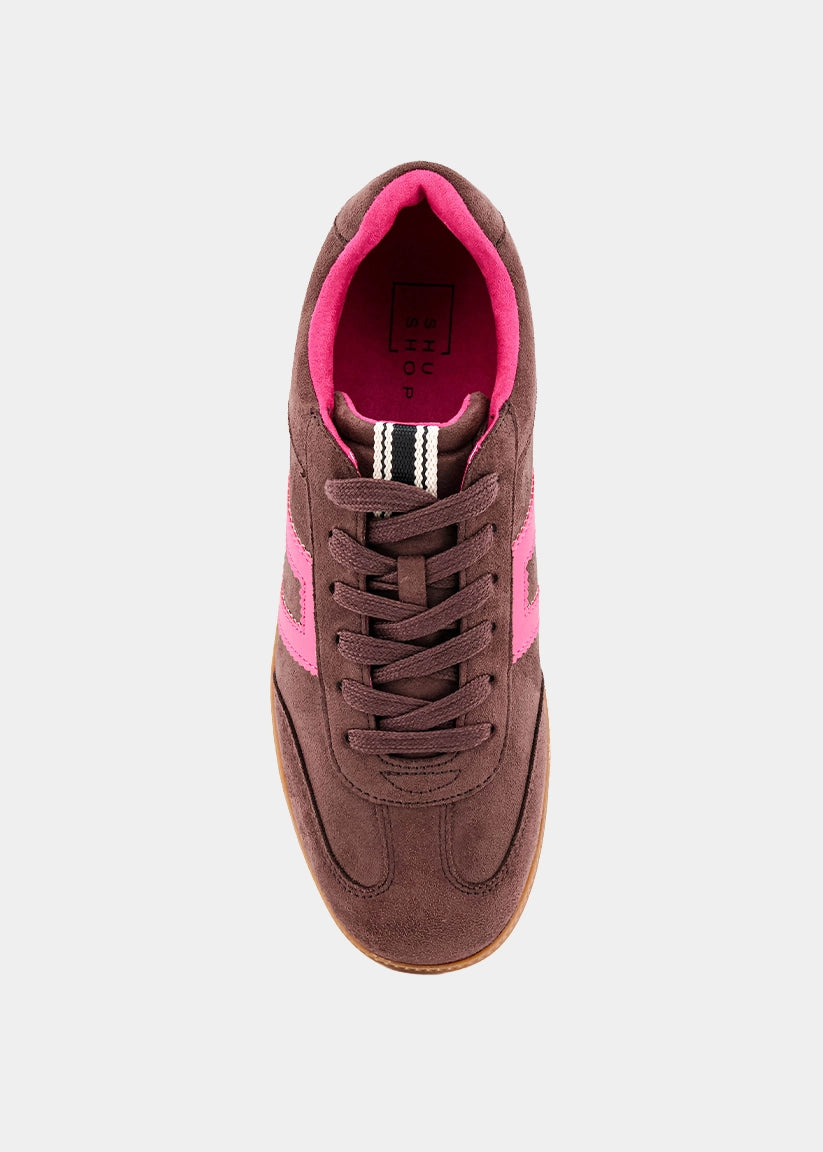 Saffron Brown Sneaker - Retro Gum Sole Low Top - BROWN | SHUSHOP