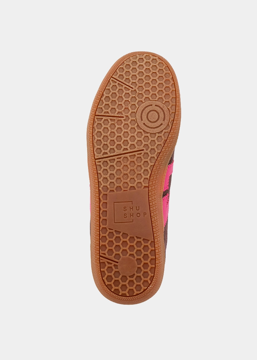 Saffron Brown Sneaker - Retro Gum Sole Low Top - BROWN | SHUSHOP