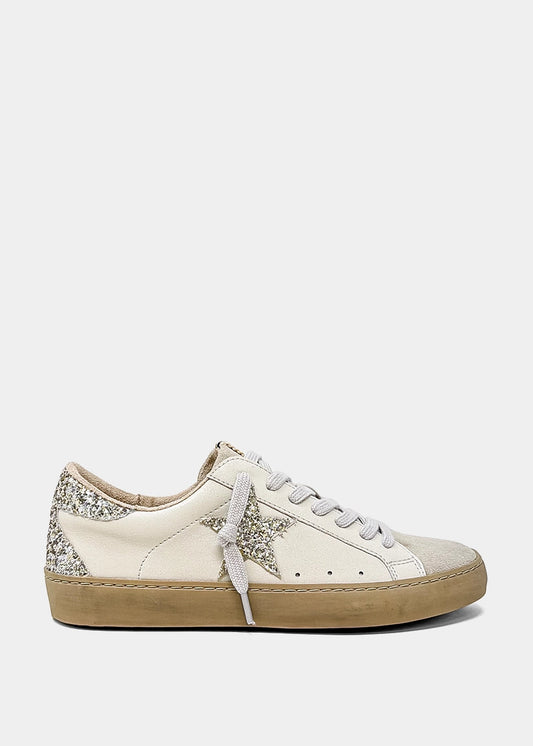 Paula Golden Glitter Star Sneaker - GOLDEN GLITTER | SHUSHOP