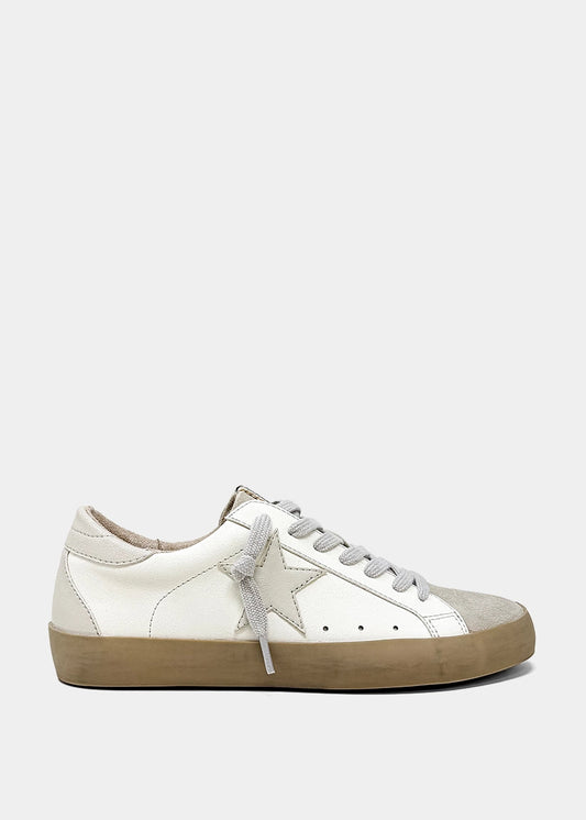 Paula White Grey Retro Sneaker - WHITE GREY | SHUSHOP