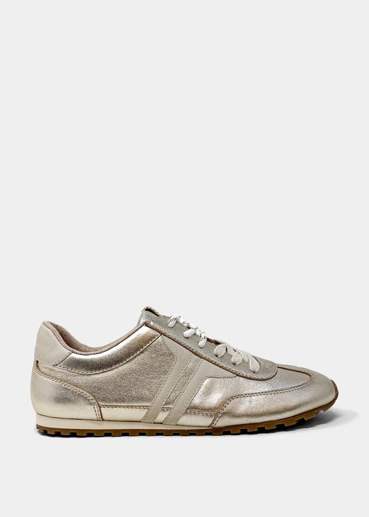 Sarah Gold Sneaker - Metallic Low Top - GOLD | SHUSHOP