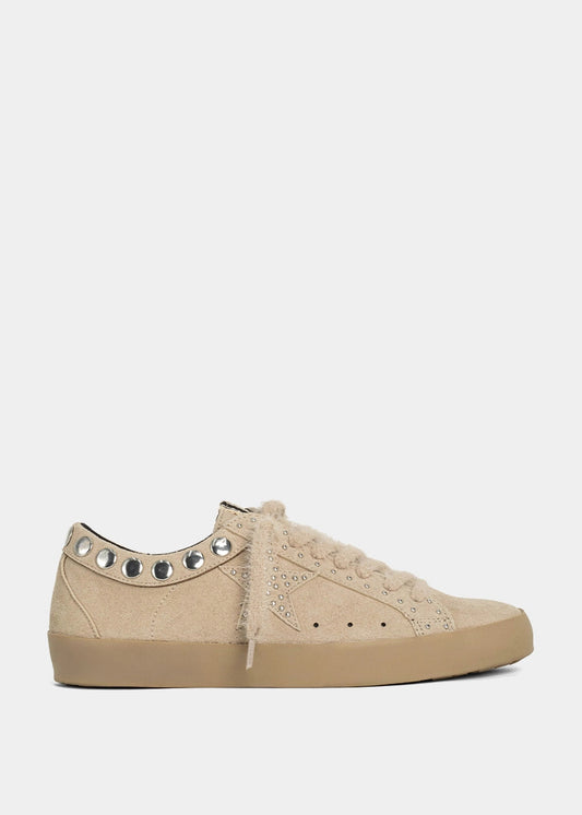 PANDORA Studded Sneaker - LIGHT GREY SUEDE | SHUSHOP