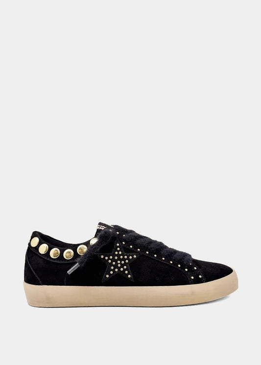 PANDORA Studded Sneaker - BLACK SUEDE | SHUSHOP