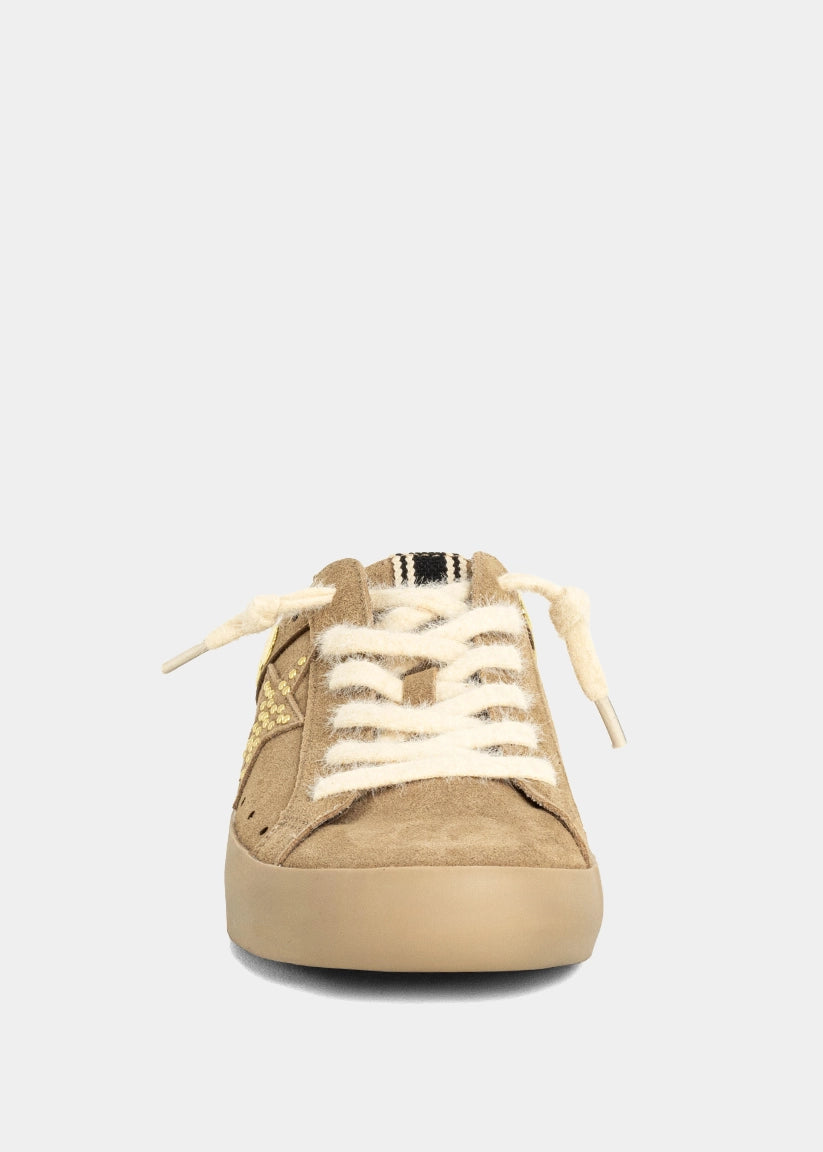 PIA Studded Sneaker Mule - CAMEL SUEDE | SHUSHOP