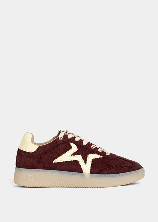 PEACHES Platform Sneaker - DARK RED SUEDE | SHUSHOP