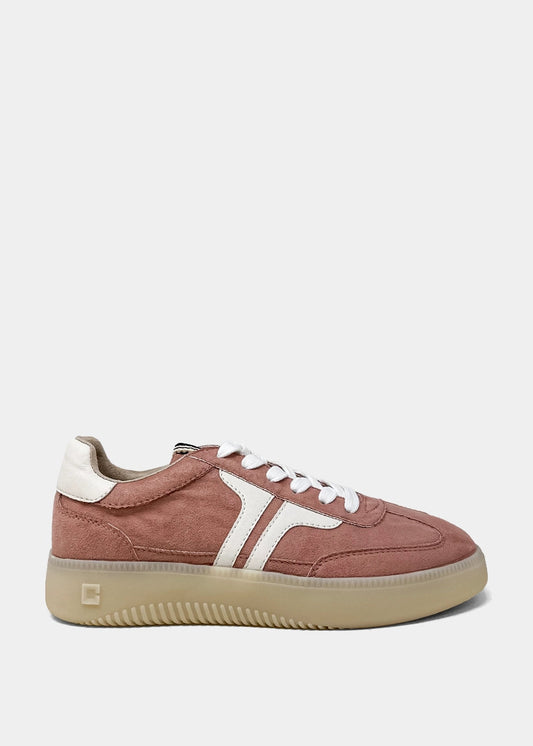 POPPY Platform Sneaker for Women | Retro Low-Top Sneaker - DUST PINK SUEDE | SHUSHOP