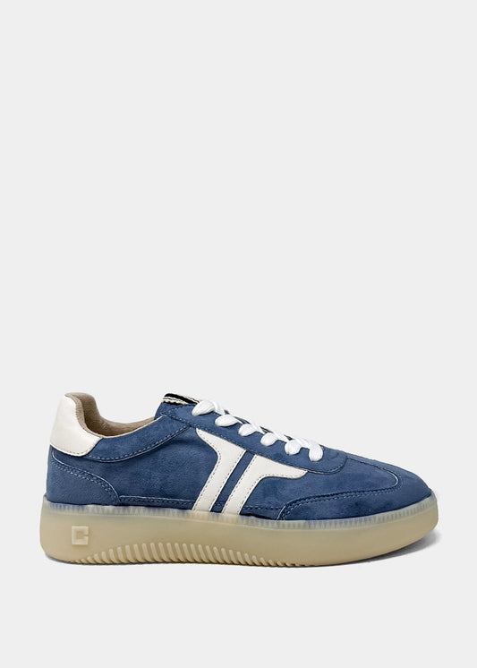 POPPY Platform Sneaker for Women | Retro Low-Top Sneaker - BLUE SUEDE | SHUSHOP