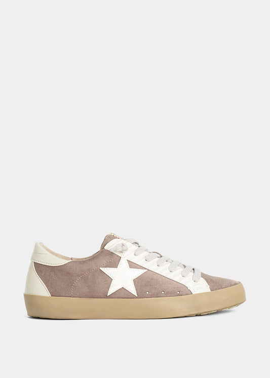 PAULA Mink Suede – Neutral Star Sneaker for Women - MINK SUEDE | SHUSHOP