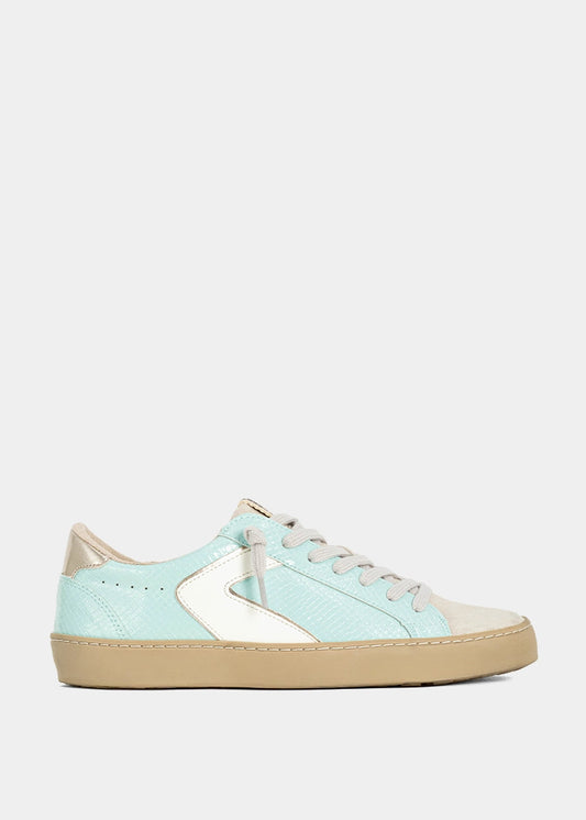 ROBBIE Mint Snake – Girls' Mint Green Textured Sneakers - MINT SNAKE | SHUSHOP