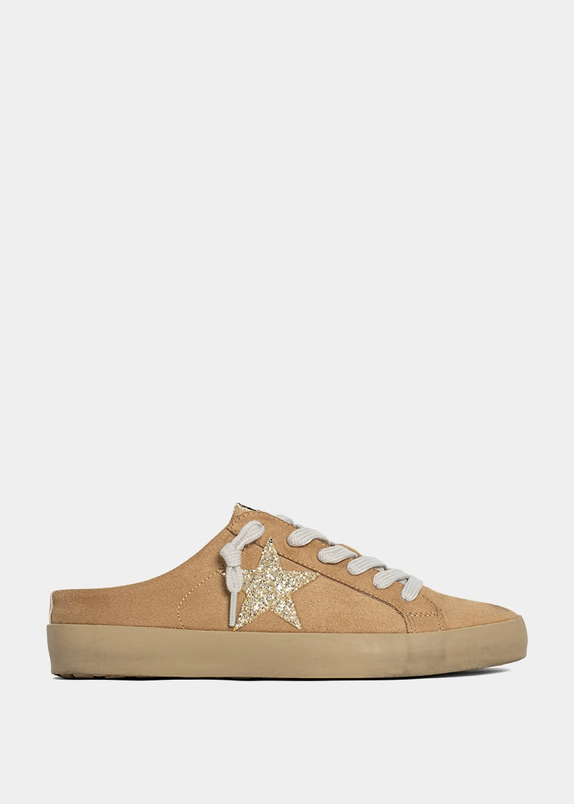 POLKA Beige Suede Mule Sneaker - BEIGE SUEDE | SHUSHOP