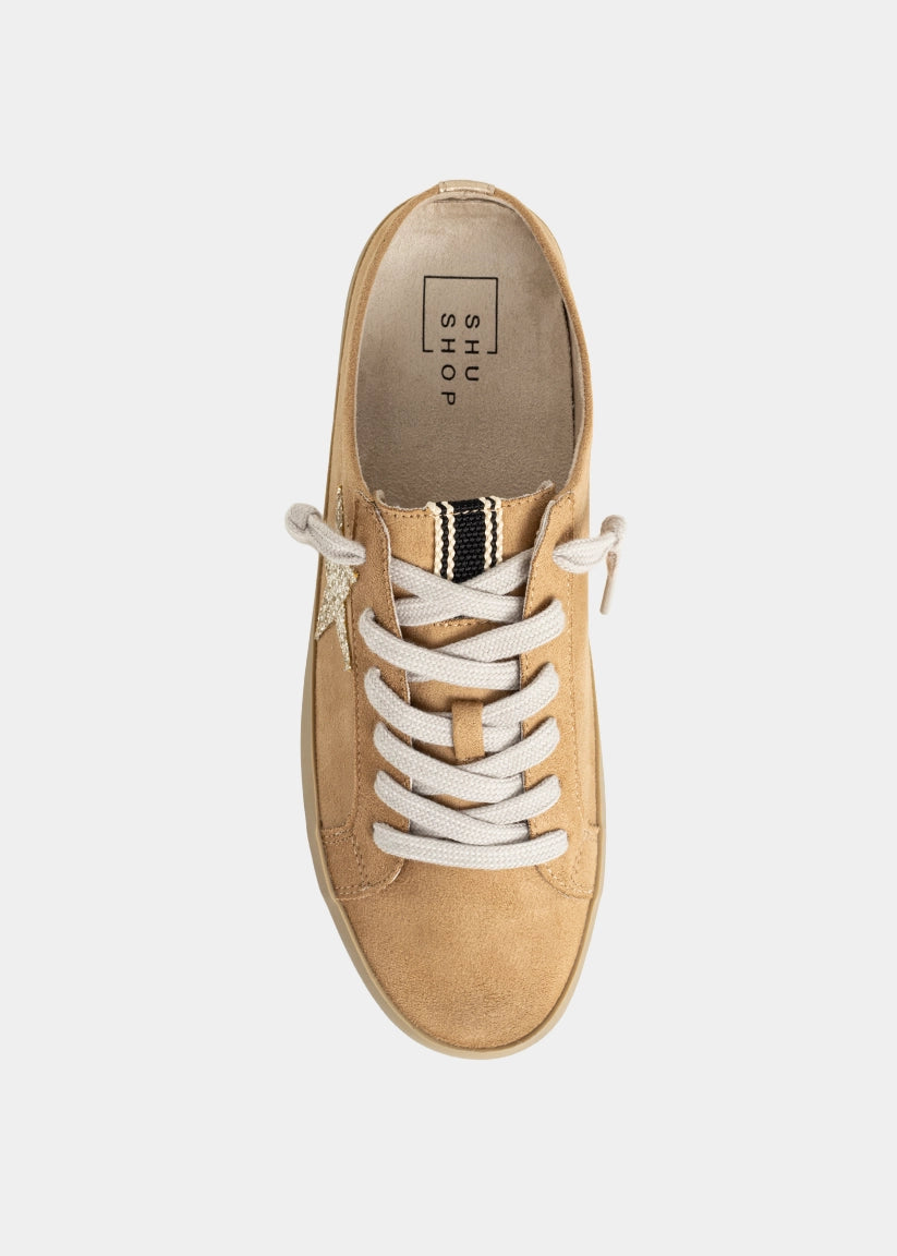 POLKA Beige Suede Mule Sneaker - BEIGE SUEDE | SHUSHOP