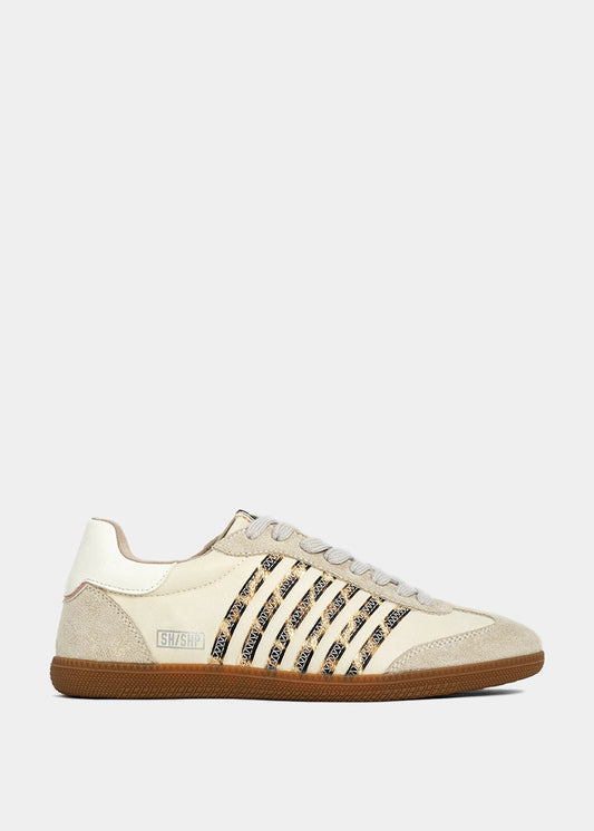 STEVIE Beige Shearling Sneaker - BEIGE LEOPARD | SHUSHOP