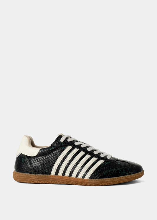 Stevie Dark Green Snake Sneaker - DARK GREEN SNAKE | SHUSHOP