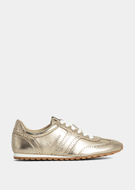 PENELOPE Gold Metallic Sneaker - GOLD | SHUSHOP