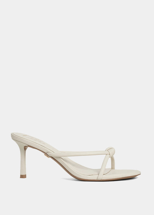 Heidi White Thong Heels - WHITE | SHUSHOP