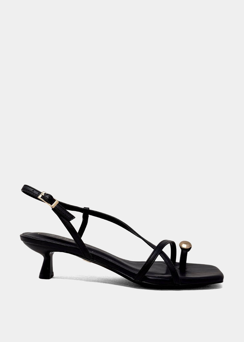 Harper Strappy Heeled Sandals - BLACK | SHUSHOP