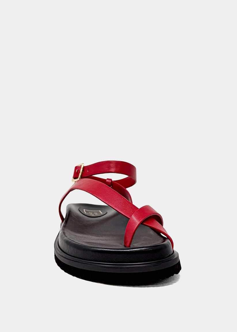 BERRY Red Platform Sandals - RED | SHUSHOP
