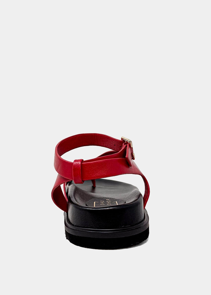 BERRY Red Platform Sandals - RED | SHUSHOP