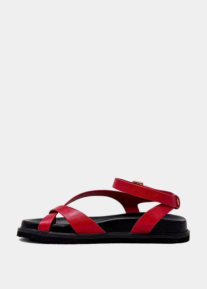 BERRY Red Platform Sandals - RED | SHUSHOP