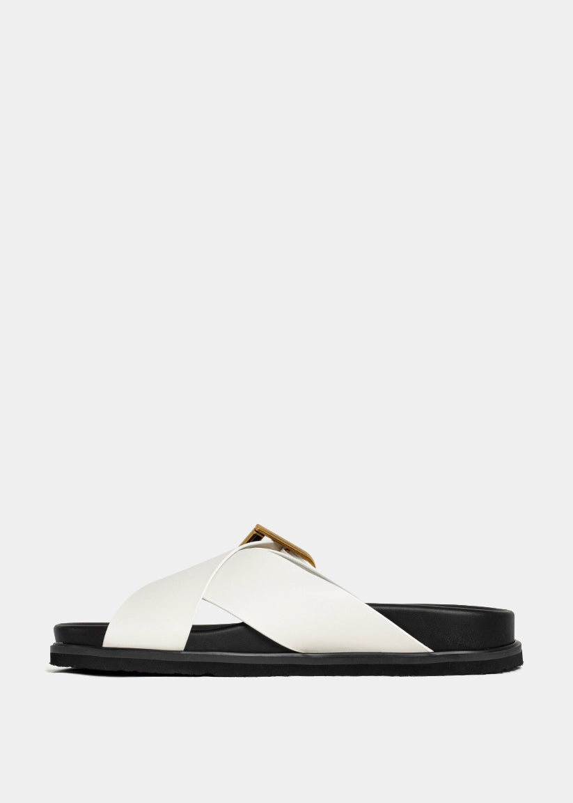 BARB Bone Slide Sandal - BONE | SHUSHOP