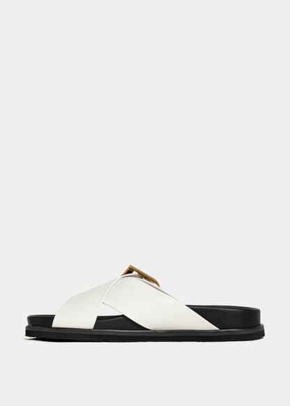 BARB Bone Slide Sandal - BONE | SHUSHOP