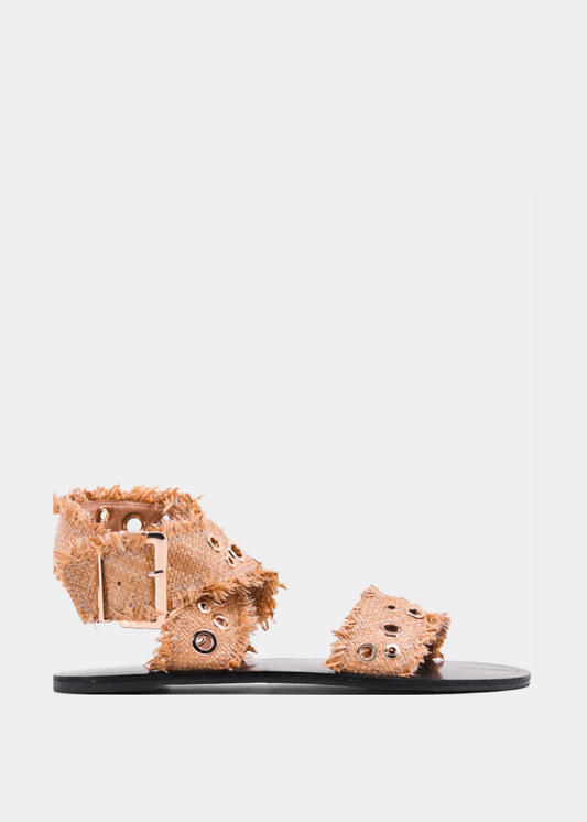 CINDY SANDALS - NATURAL WOVEN | SHUSHOP