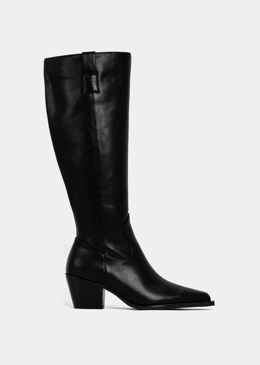 Vienna Black Tall Boots - BLACK | SHUSHOP