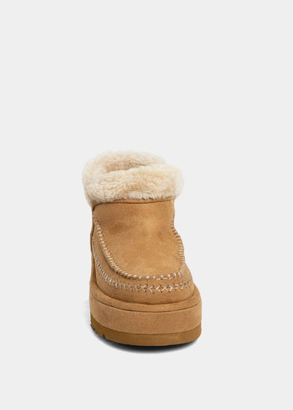 Ulla Camel Suede Platform Bootie - CAMEL SUEDE | SHUSHOP
