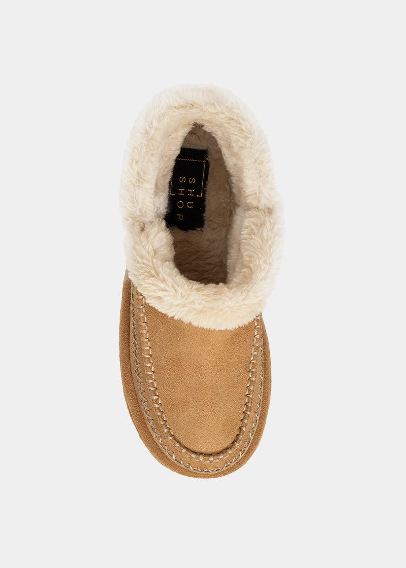 Ulla Camel Suede Platform Bootie - CAMEL SUEDE | SHUSHOP