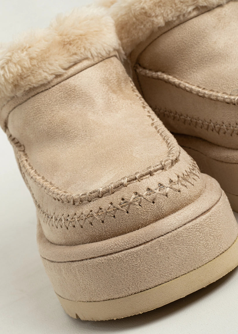Ulla Bone Suede Platform Bootie - BONE SUEDE | SHUSHOP