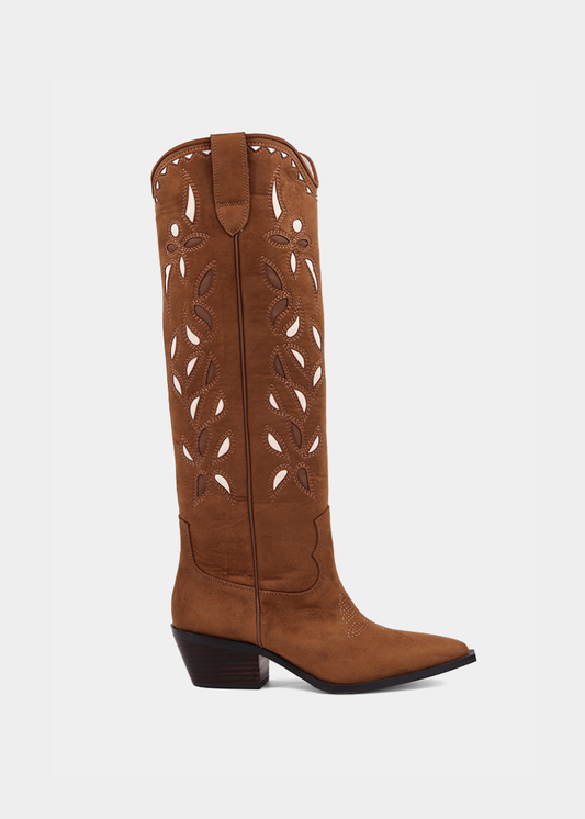 ZOOEY - BROWN SUEDE | SHUSHOP