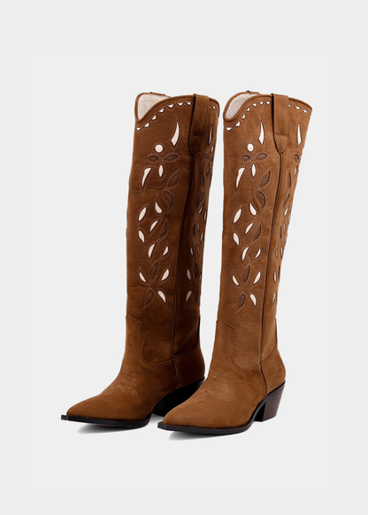 ZOOEY - BROWN SUEDE | SHUSHOP