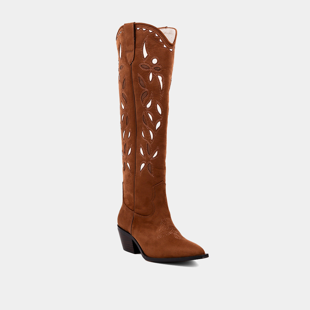 ZOOEY - BROWN SUEDE | SHUSHOP