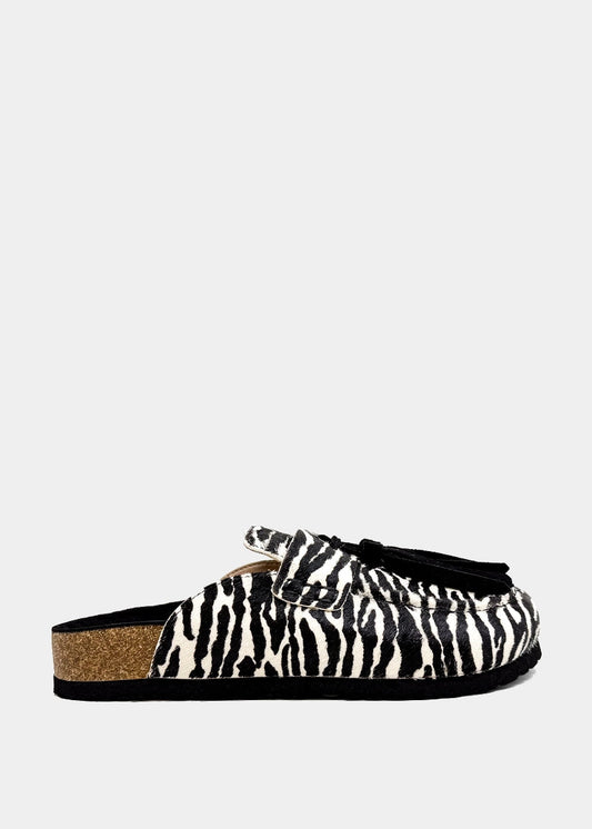 Ariana Zebra Hair Mule | Women's Zebra Clogs - ZEBRA HAIR | SHUSHOP