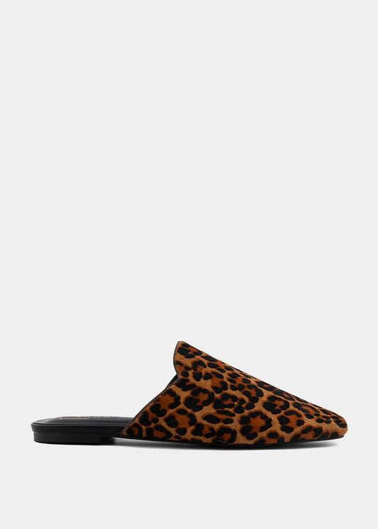 Atlas Leopard Hair Pointed Toe Mule - LEOPARD HAIR | SHUSHOP