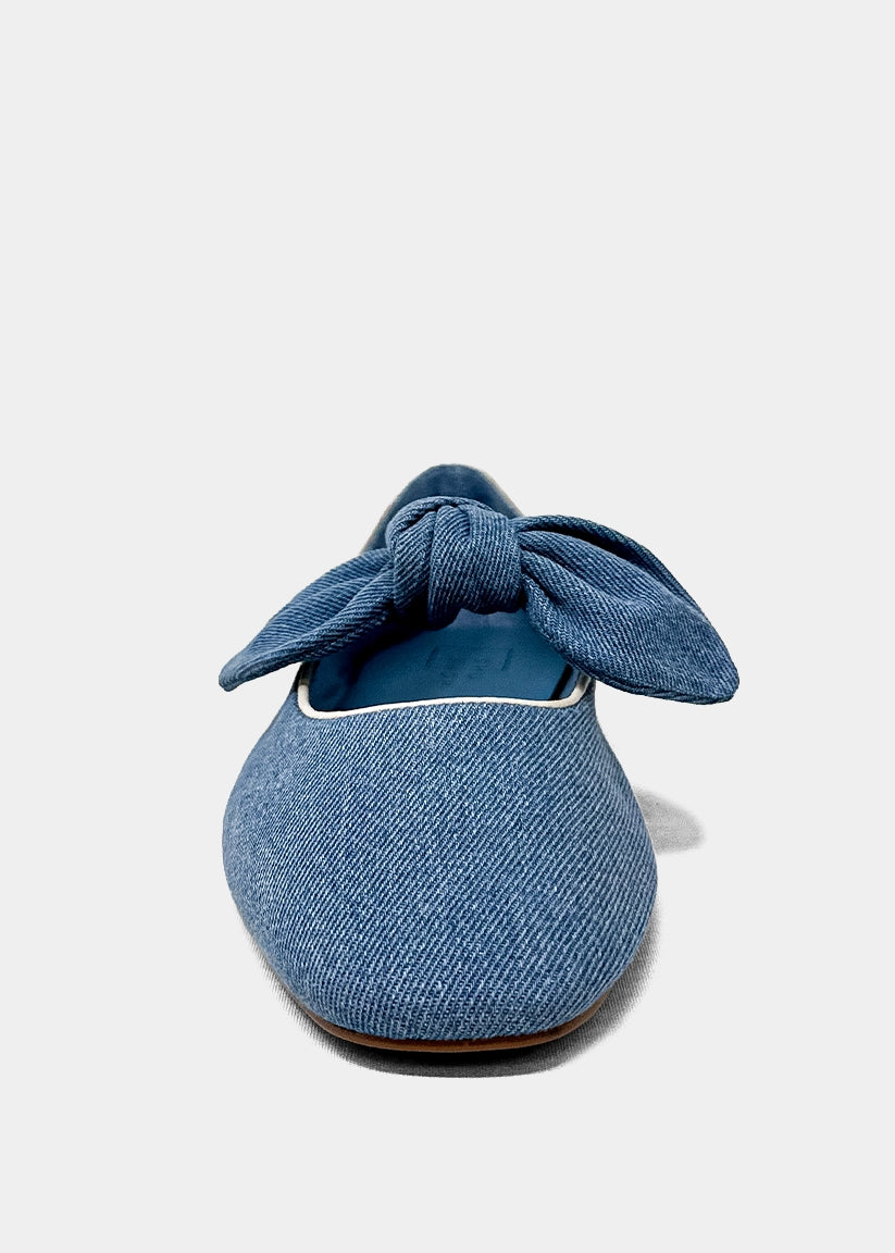 APRIL Flat Shoes | Chic Everyday Flats for Women - DENIM | SHUSHOP
