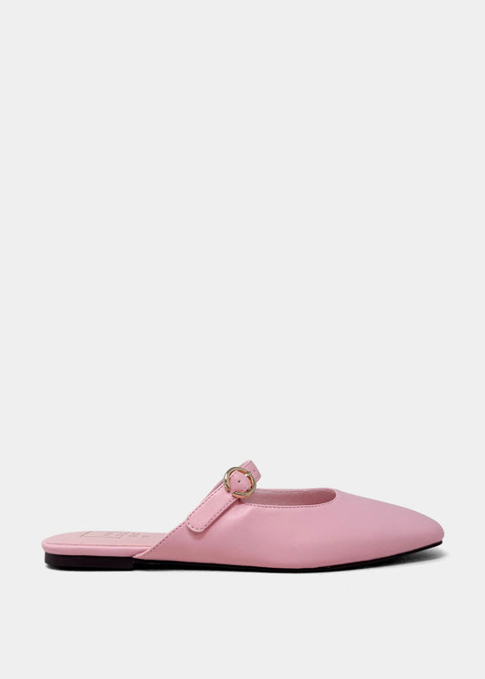 Aidy Flats – Pointed Slip-On Shoes - PINK | SHUSHOP