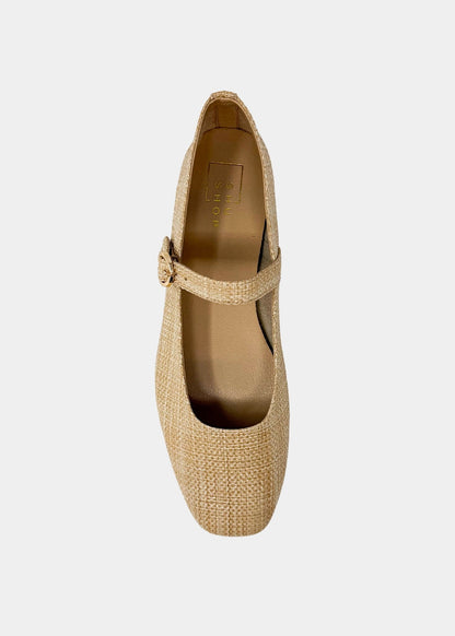 ANNABELLE Natural Woven – Raffia Ballet Flats for Girls - NATURAL WOVEN | SHUSHOP