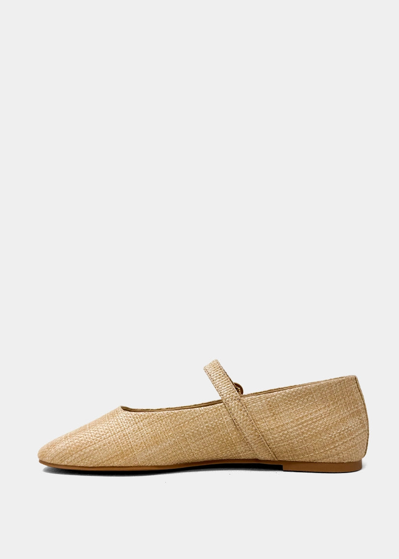 ANNABELLE Natural Woven – Raffia Ballet Flats for Girls - NATURAL WOVEN | SHUSHOP