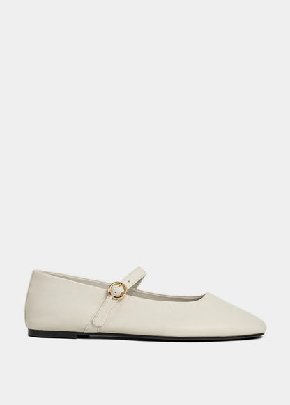 ANNABELLE Bone Mary Jane Flat - BONE | SHUSHOP