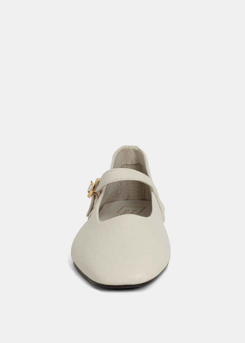 ANNABELLE Bone Mary Jane Flat - BONE | SHUSHOP