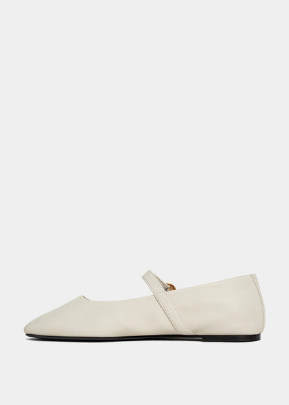 ANNABELLE Bone Mary Jane Flat - BONE | SHUSHOP