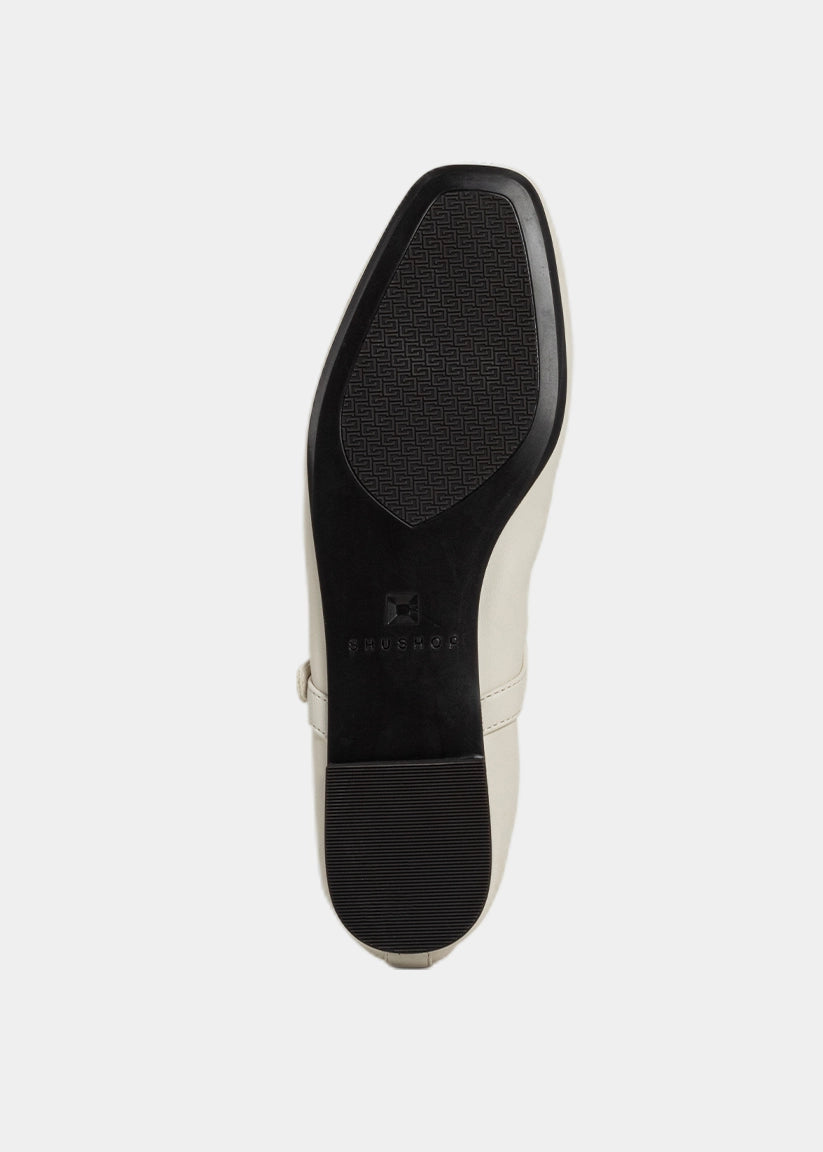 ANNABELLE Bone Mary Jane Flat - BONE | SHUSHOP